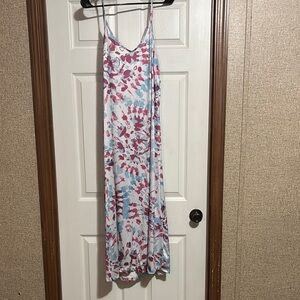 Vibrant Floral Spaghetti Strap Dress